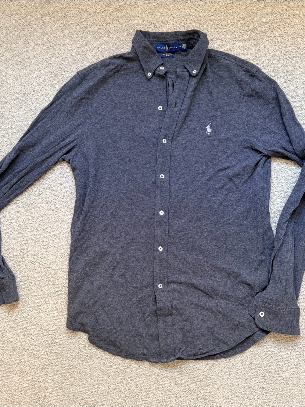 Ralph Lauren Men's Button-Down Shirt in Charcoal size M